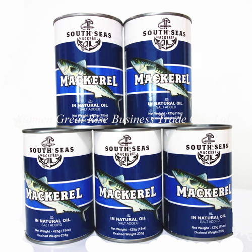 Original Taste Canned Mackerel in Natural Oil for Instant Food
