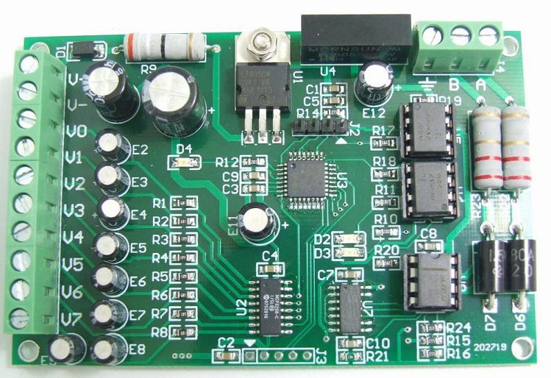 8 CH 0-5V Analog Voltage Measure Isolated Modbus RTU RS485 Module