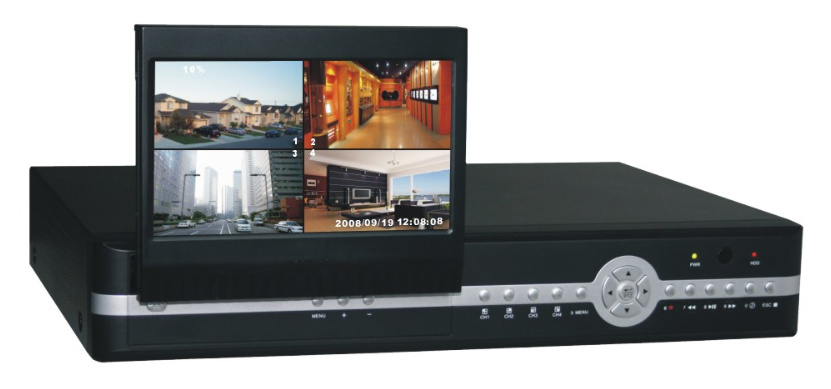 4CH DVR with Monitor (MNT-DL8104V)