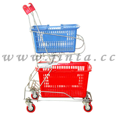Shopping Cart with Basket, Shopping Trolley with Basket