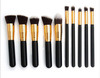 10PCS Beauty Equipment Makeup Brush Set with Synthetic Hair, Metal, Wood