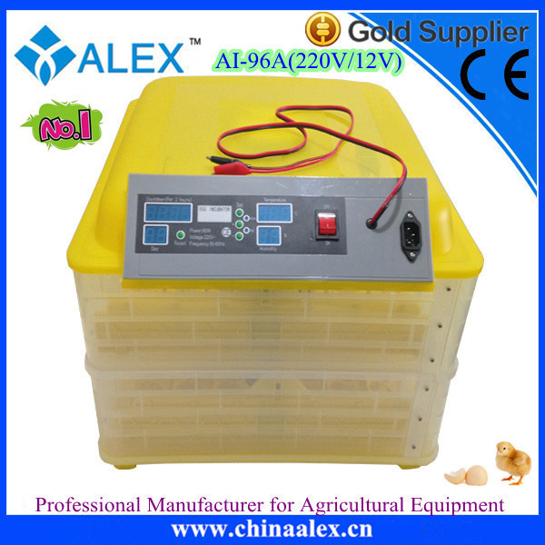 New Digital Thermostat and Humidity Battery Mini Egg Incubator 96 Eggs