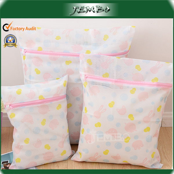 Logo Printed Small Hole Mesh Laundry Bag for Hotel