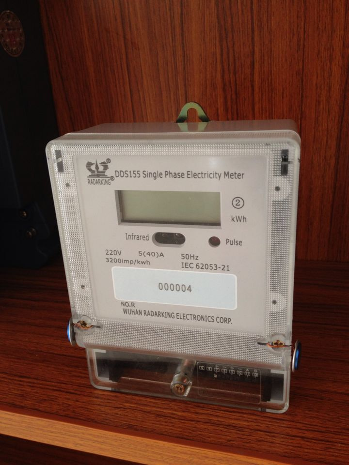 Single Phase Electronic Active Energy Measurement Watt-Hour Meter with Cyclometric