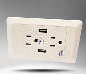 USA Type Socket USB Wall Socketelectric Outlet