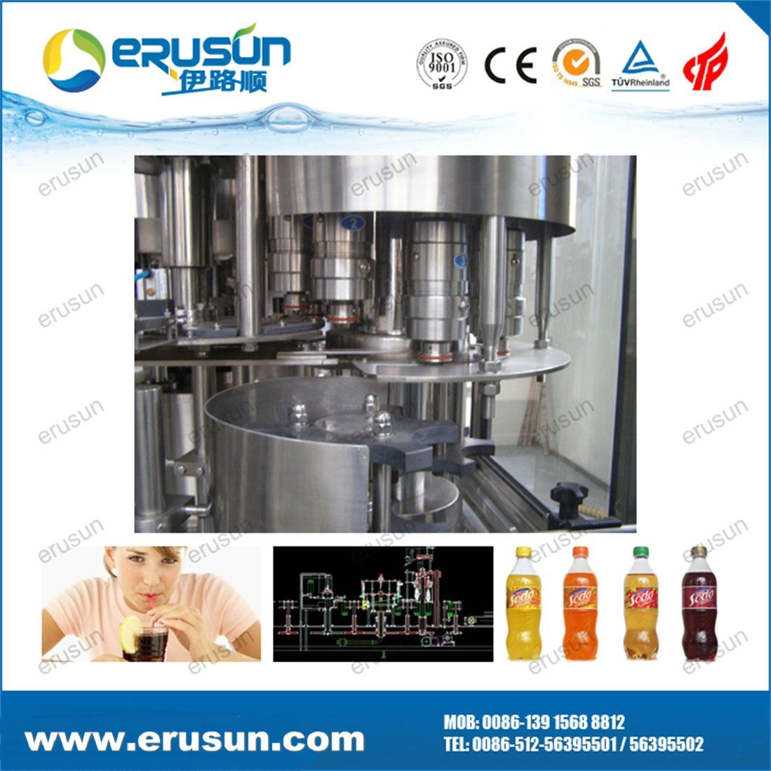 Automatic CSD Beverage Filling Capping Machinery