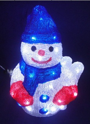 Acrylic Snowman Light with LED (20*20*30cm)
