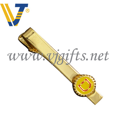 Soft Enamel Custom Logo Golden Tie Bar