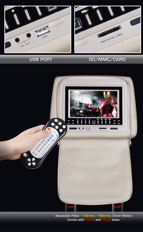 7inch Headrest Entertainment System with Mirror Face (SK-HD704A)