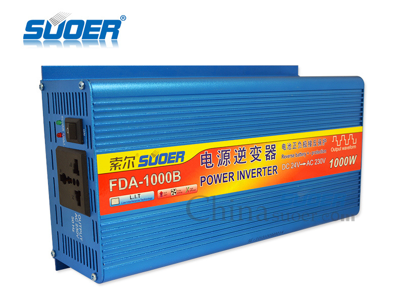 Suoer Factory Price Solar Inverter 1000W Power Inverter 24V 230V Modified Sine Wave Inverter (FDA-1000B)