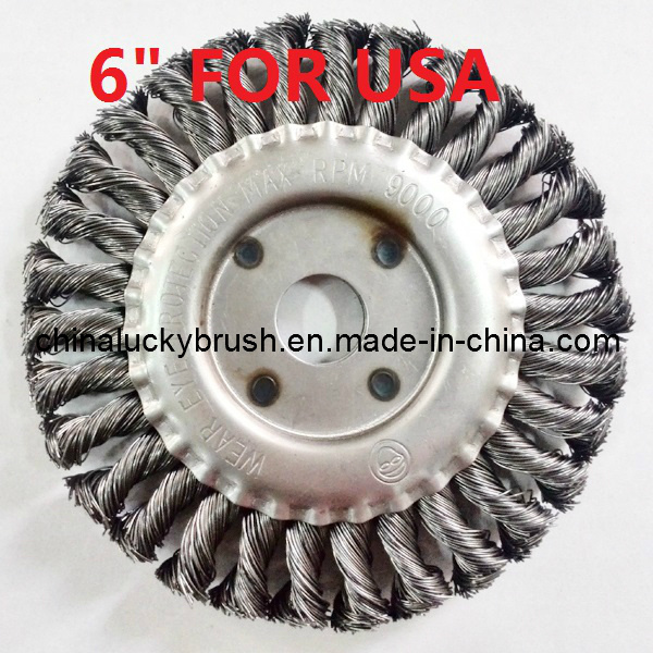 6 Inch Knot Steel Wire Wheel Brush for USA (YY-300)