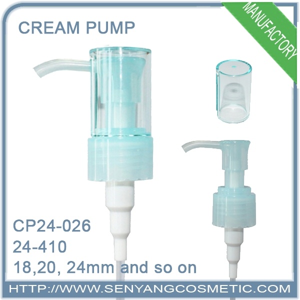 Cream Lotion Pump (CP24-026) with Clear Cap