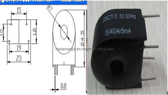Specification of Current Transformer 5 (40) A/5mA