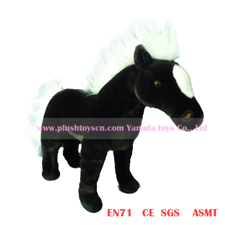 32cm Black Simulation Horse Plush Toys