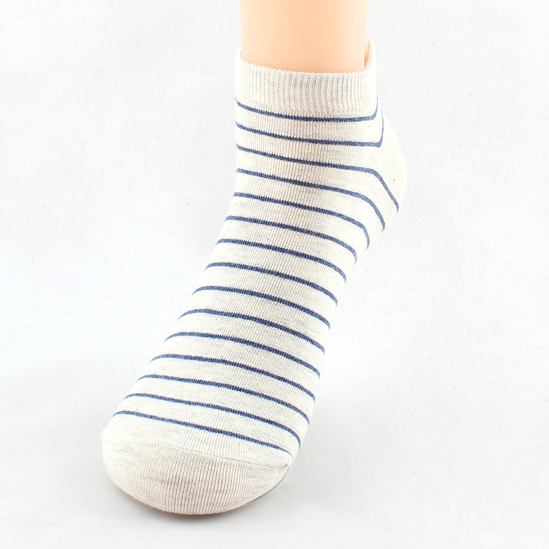 High Quality Men Cotton Sport Ankle Stripe Socks