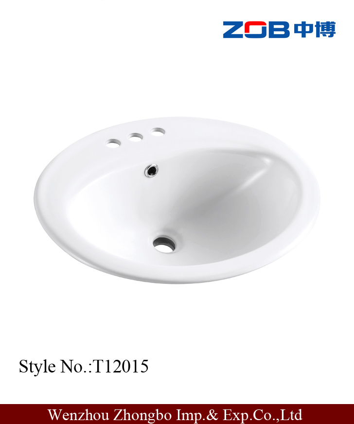 Bathroom Accessories Countertop Stone Sink (T12015)