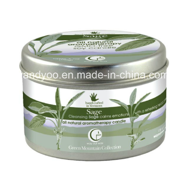 Cleansing Sage Essential Oil Large Tin Candle