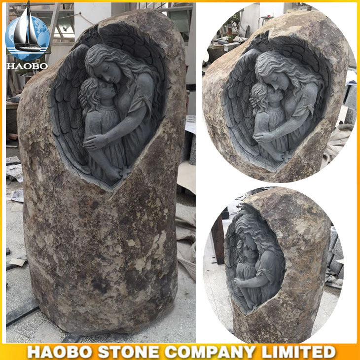 Haobo Stone Basalt Carved Angels Monument