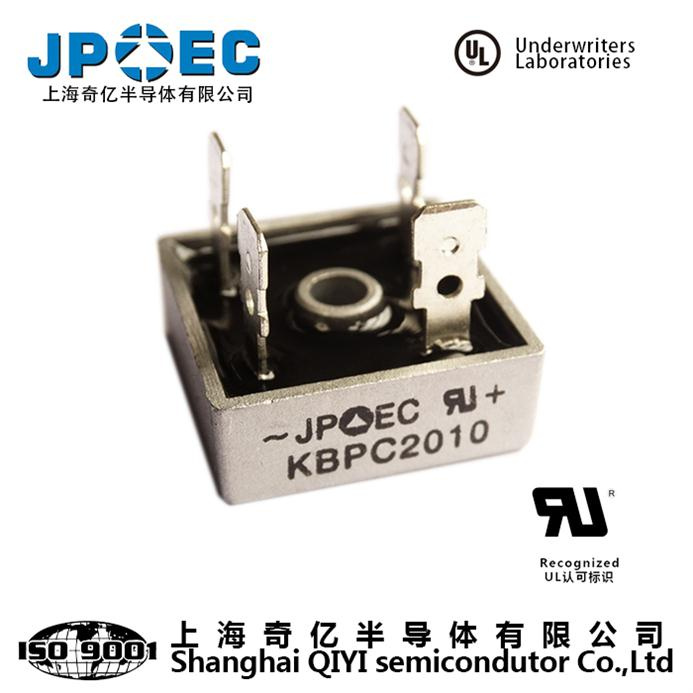 Shanghai Qiyi Semiconductors Bridge Rectifier Kbpc 2010 20A1000V Rectifier Diode Power Supply
