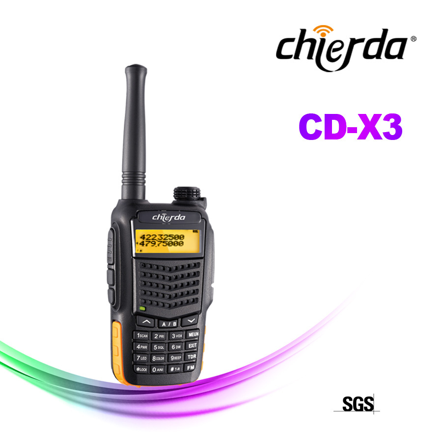 UHF VHF Dual Band Radio Walkie Talkie CD-X3UV