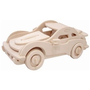 3D Wooden Car Puzzle Toy for Children