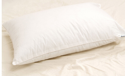 Feather Pillow, 233tc, Filling: 5%Down, 95%White Duck Feather, Making: Double Stitched, Self Piping, Packing: Non-Woven +PVC Bag+1 Insert