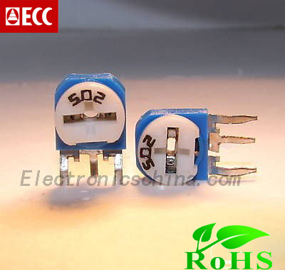 Blue Horizontal Adjustable Resistor Potentiometer
