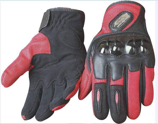 PU Mesh Microfiber Skinning Injection Protector Motorcycle Accessory Glove