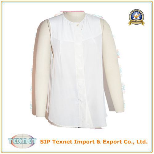 Ladies Silk Georgette Sleeveless Shirt (TEX-SST 008)