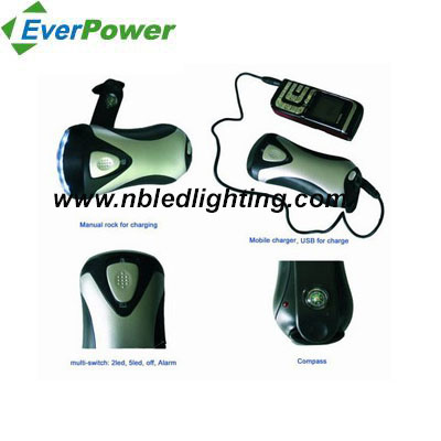 5PCS LED Dynamo / Crank Flashlight / Torch (DL-5002)