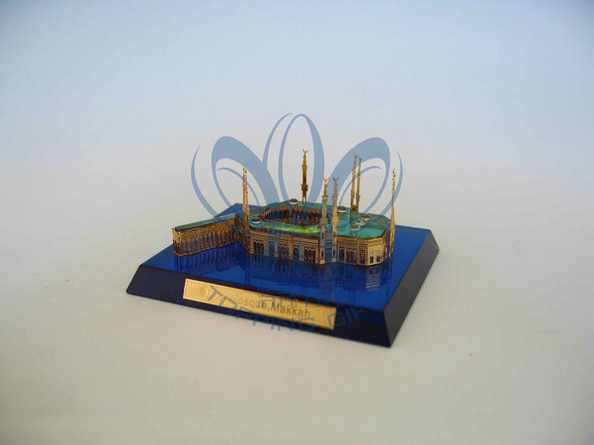 Holy Mosque Makkah (Crystal and Gold Model) Small