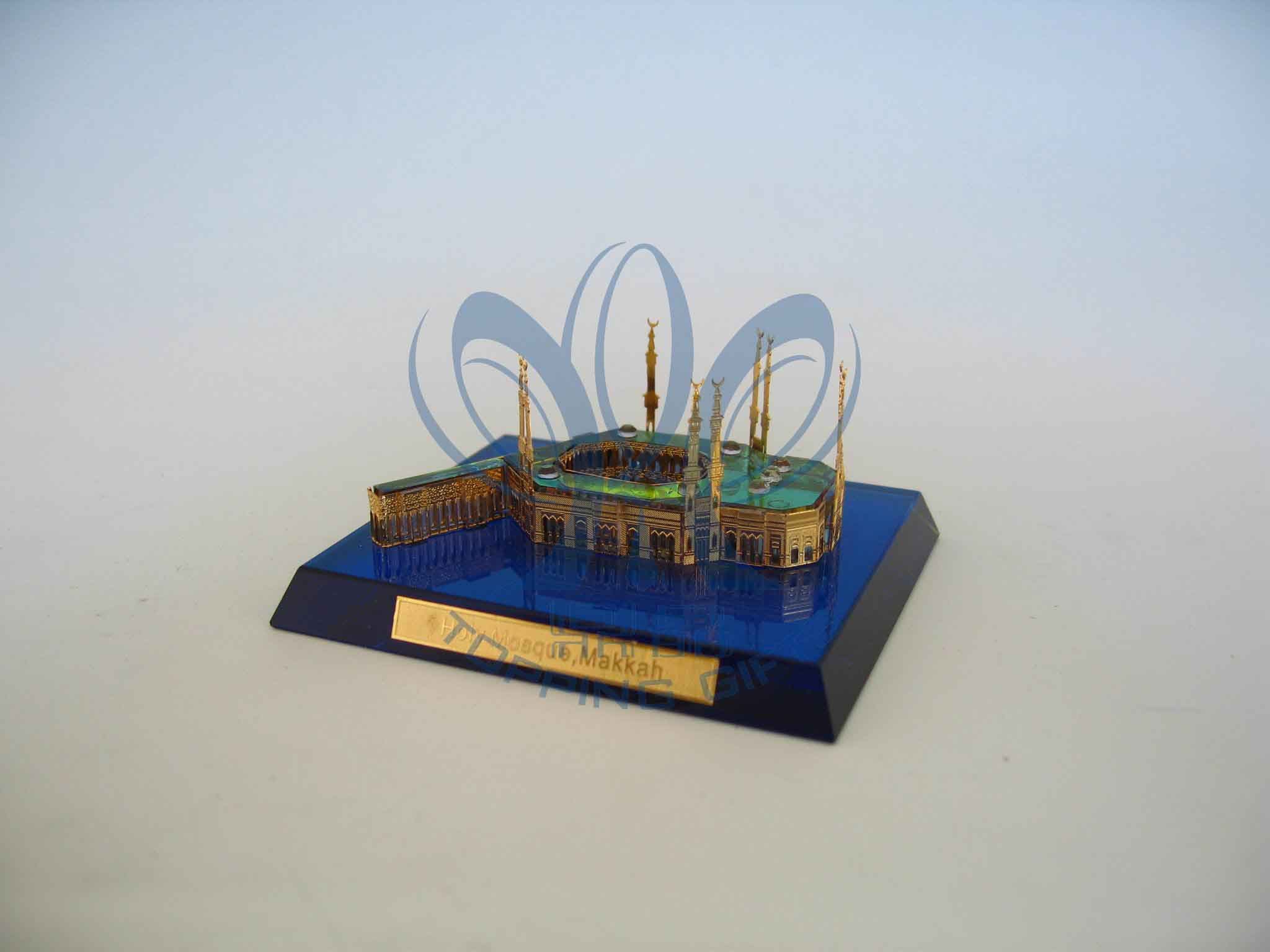 Holy Mosque Makkah (Crystal and Gold Model) Small