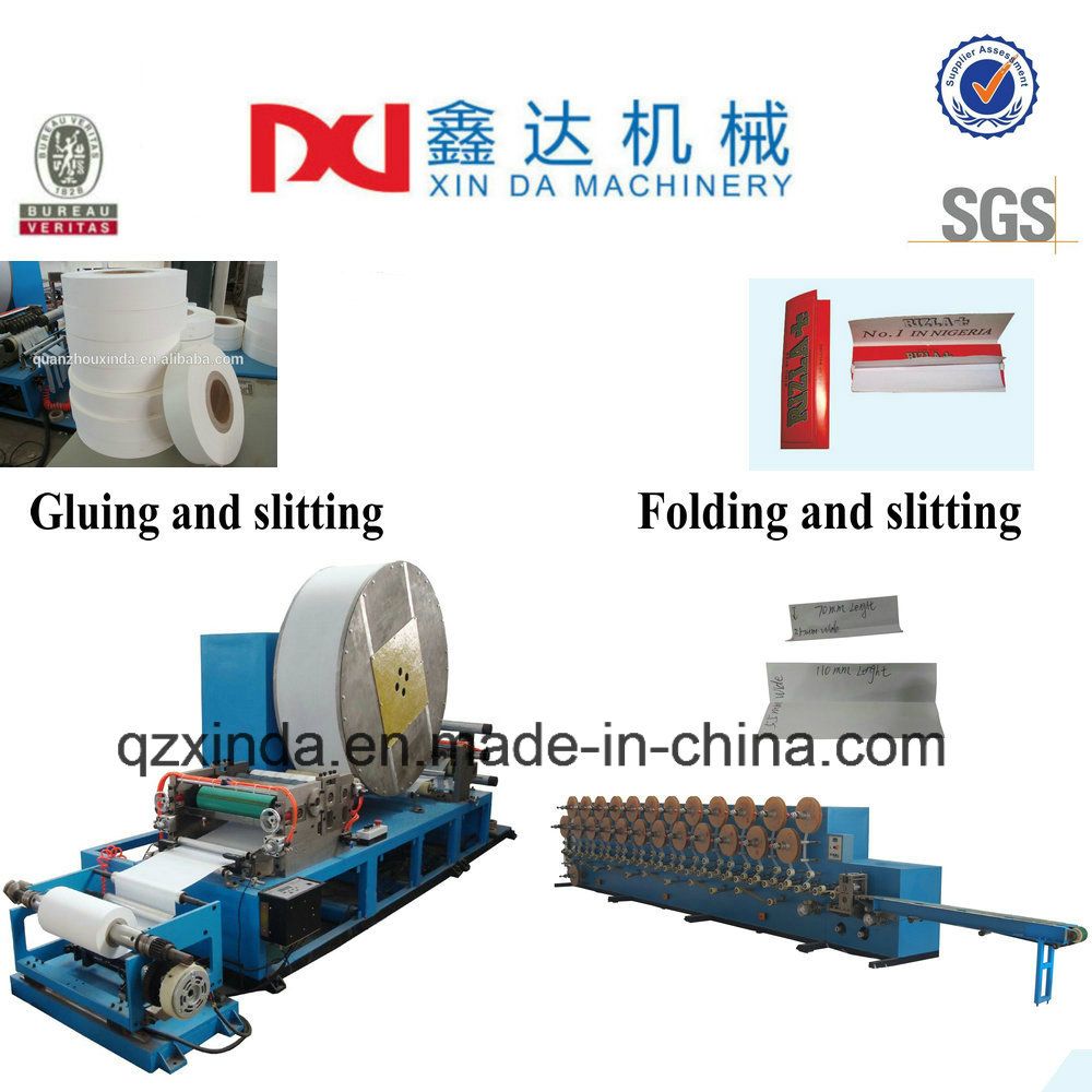 Automatic Gluing and Folding Smoking Paper Rolling Making Machine