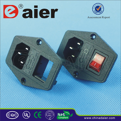 3 Pin 15 AMP AC Power Socket with Fuse