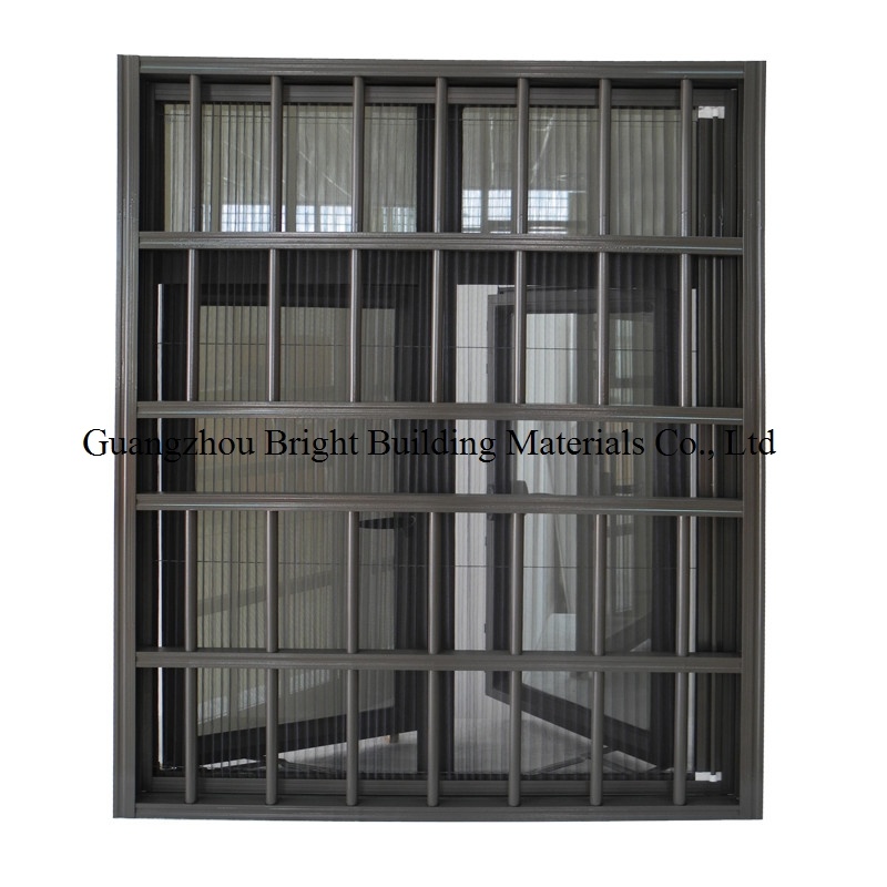 Aluminum Casement Window with Security Grill