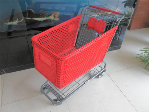 Supermarket Plastic Shopping Trolleys for Sale