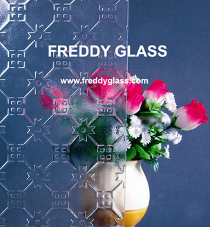 3-12mm Crossquare Clear Patterned/Rolled/Figured Glass for Decoration in Good Quality
