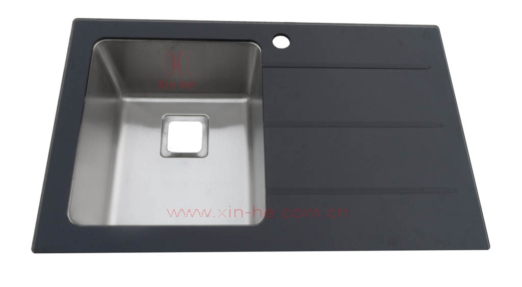 Tempered Glass Stainless Steel Sink (GA01)