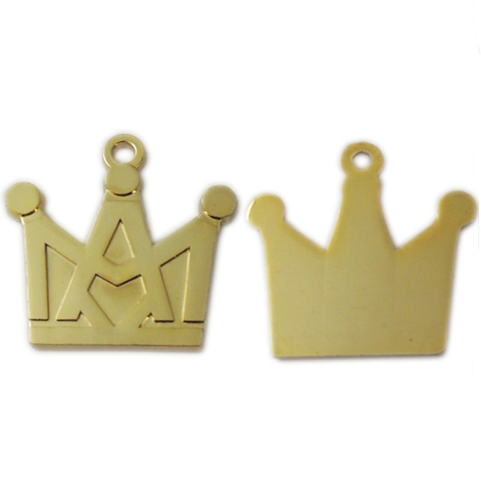 Custom Metal Gold Crown Key Chain for Kids