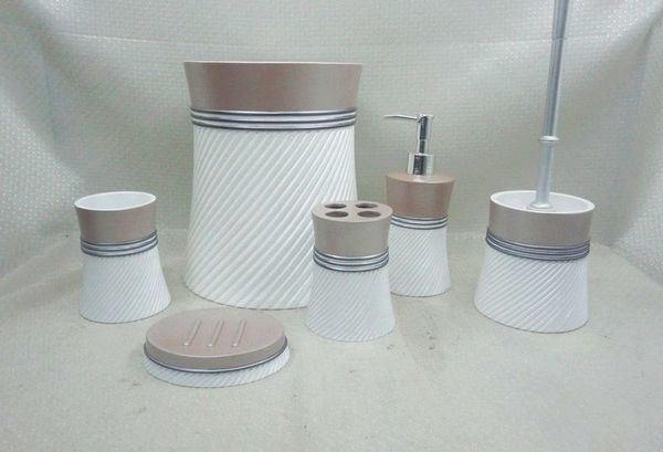 6PCS Polyresin Fancy Bathroom Accessories Set