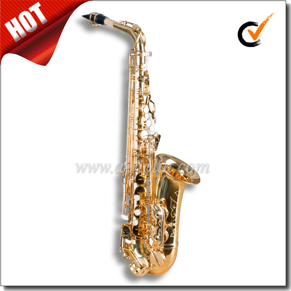 High F# Eb Key Golden Lacquer Finish Professional Alto Saxophone (SP1011G)