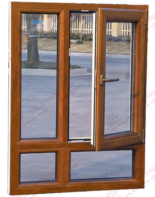 Thermal Break Aluminium Clad Wood Casement Window (AW-CWP05)