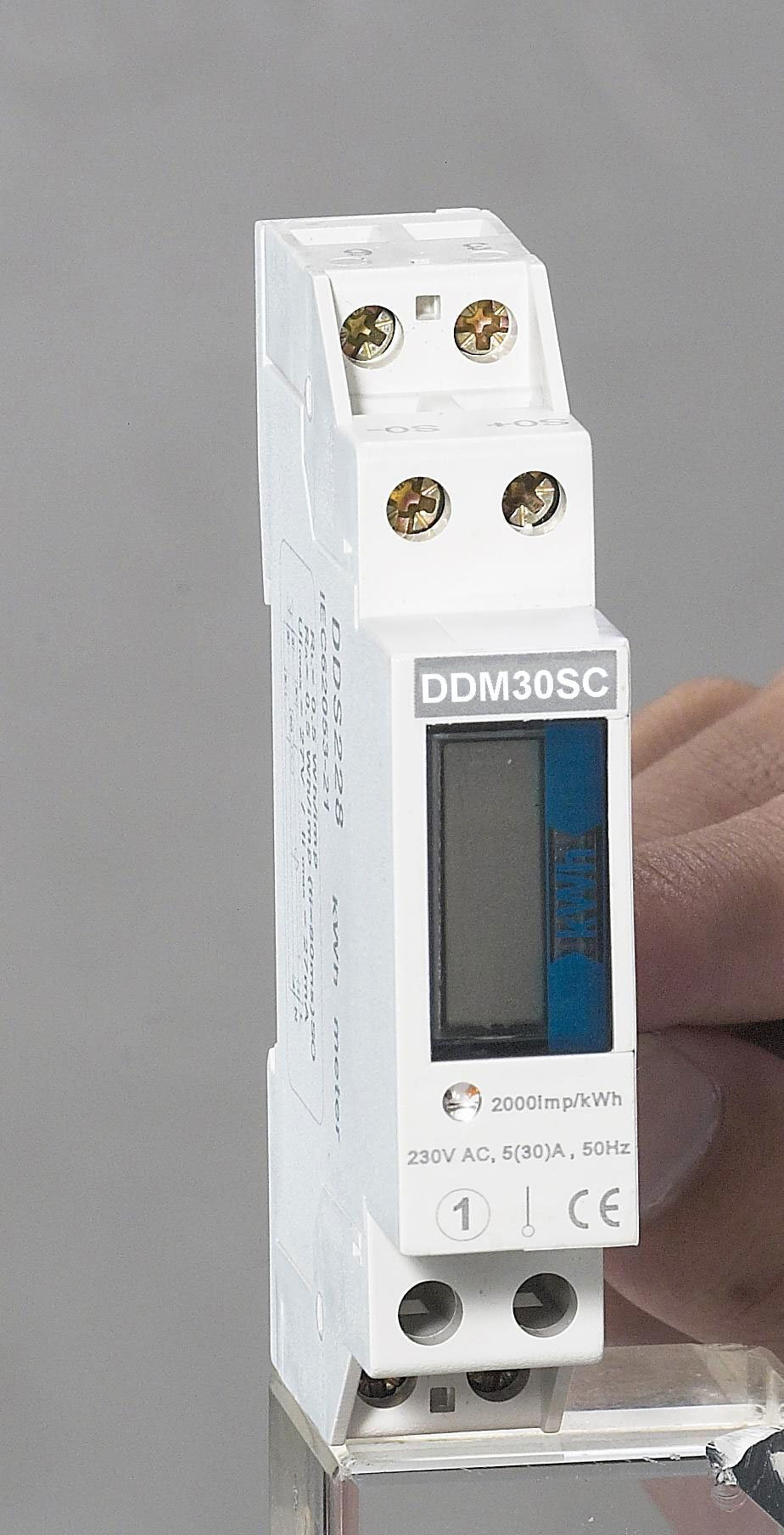 Single Phase DIN-Rail Electronic Power Meter (Ddm30sc-LCD Display)