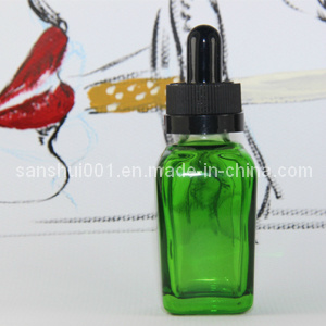 Wholesale Green Square Glass E Liquid Bottles with Childproof Cap