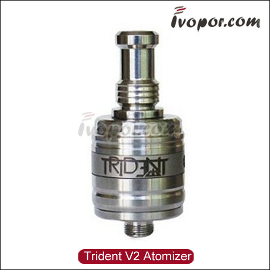 Full Detachable Stainless Steel Trident V2 Atomizer Dual Coil Rda Atomizer
