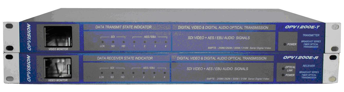 SDI Digital Video/4 Channel AES Digital Audio Transceiver (OPV1200)