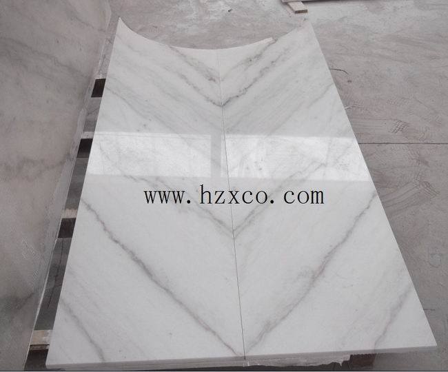 China Carrara White Marble Book Match for Decoration