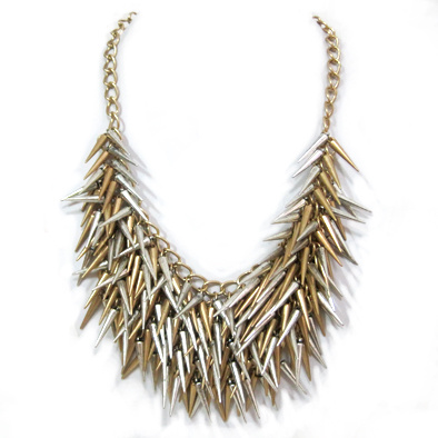 Fashion Jewelry Beaded Chunky Necklace, Made of Zinc-Alloy and Iron Metals, 50cm Long and 102gr/PC, Hnk-11678