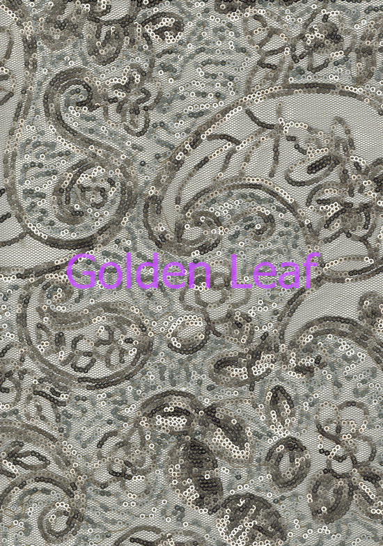 Double Sequin Embroidery Contract Spangle on Embroidery Fabric 3mm Sequin Lace (JPX1058-1)