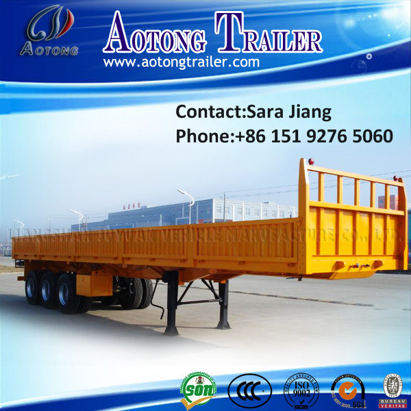 China Container Semi Trailer / 3 Axles Side Wall Semi Trailer
